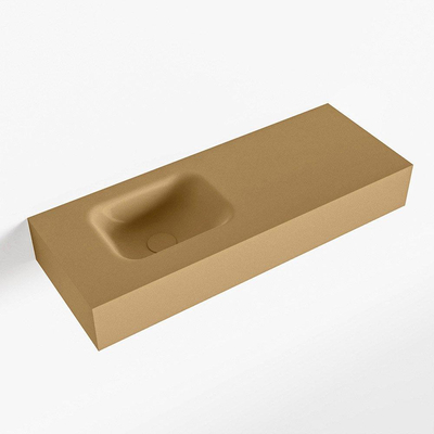 Mondiaz LEX Fontein - 80x30x12cm - wasbak Links - zonder kraangaten - solid surface - Oro
