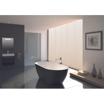 Riho Bilbao Vrijstaand Bad - 170x80cm - solid surface - mat zwart/mat wit