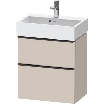 Duravit D-Neo wastafelonderkast 58.4x62.5x37.2cm 2 lades Taupe Mat