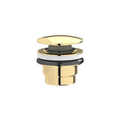 Plieger Roma design afvoerplug m/z overloop 2 in 1 1 1/4 max. 70mm, kom inclusief blad goud