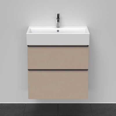 Duravit D-Neo wastafelonderkast 68.4x62.5x44.2cm 1 lade Linnen Mat