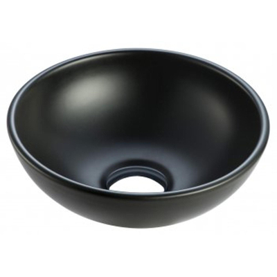 Wiesbaden Kimo waskom rond 28 x 10 cm keramiek mat zwart