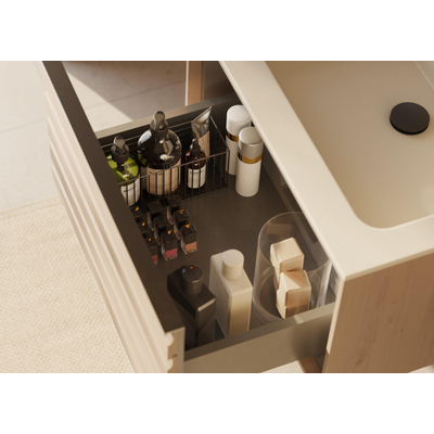 Differnz ELIN Wastafel - 61x46.5cm - kunstmarmer - taupe