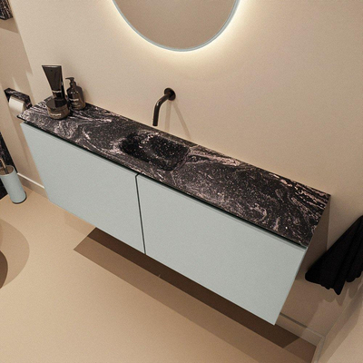 MONDIAZ TURE-DLUX 120cm toiletmeubel Greey. EDEN wastafel Lava positie midden. Zonder kraangat.