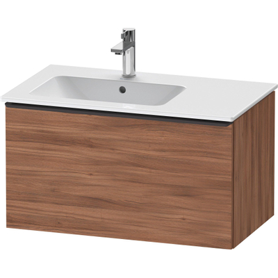 Duravit D-Neo wastafelonderkast 81x44x46.2cm 1 lade Noten Mat