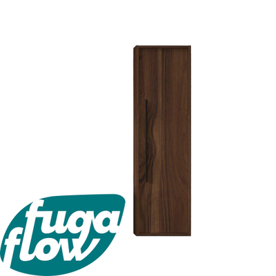 FugaFlow Eccelente Arredo Hoge Kast - 120x34.5x34.5cm - 1 deur - noten - MDF