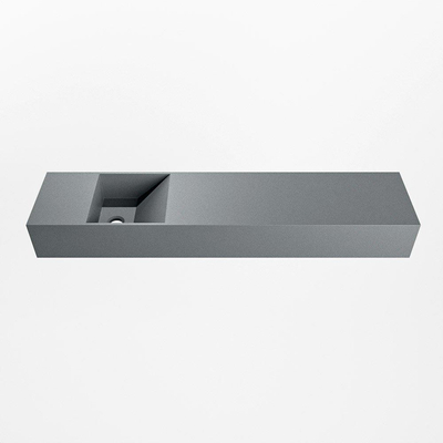 Mondiaz TYNE Fontein - 100x23x12cm - wasbak Links - zonder kraangaten - solid surface - Plata