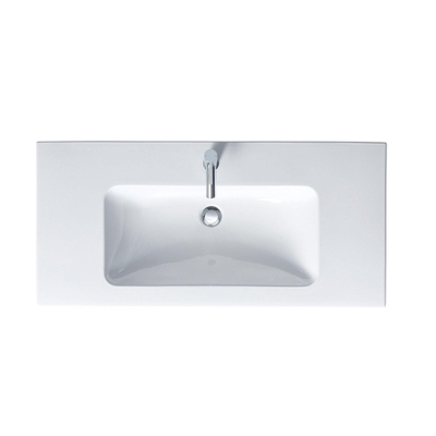 Duravit ME by Starck meubelwastafel 103x49cm met 1 kraangat met overloop met wondergliss wit