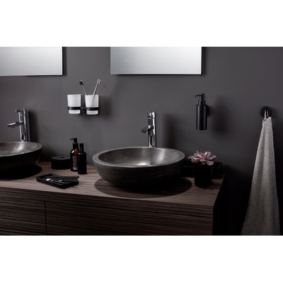 Haceka Kosmos Dubbele Bekerhouder - glas - mat zwart