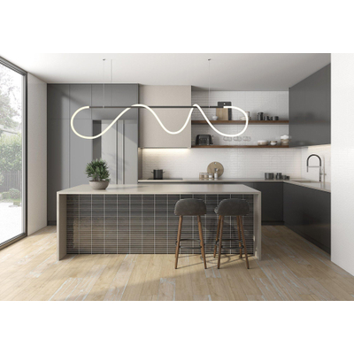 La Platera Cerámica Kromo Keramische wandtegel - 35x35cm - 9.2mm - Zwart