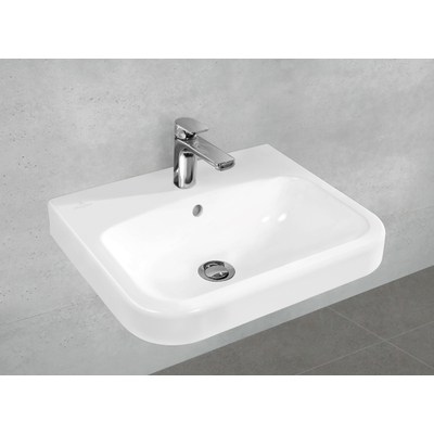 Villeroy & Boch Architectura wastafel 55x47cm met kraangat met overloop cermic+ wit