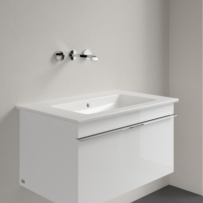 Villeroy en Boch Venticello meubelwastafel zonder kraangat 80x50cm met overloop ceramic+ wit