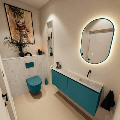 MONDIAZ TURE-DLUX 120cm toiletmeubel Smag. EDEN wastafel Opalo positie rechts. Zonder kraangat.