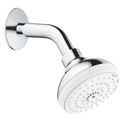GROHE Tempesta 100 Hoofddouche - 10cm - 3 straalsoorten - wandmontage - chroom/wit