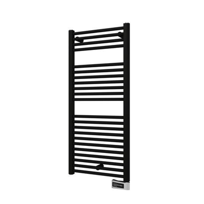 Plieger Palermo-EL III/Fischio elektrische designradiator horizontaal 1111x500mm 500W mat zwart