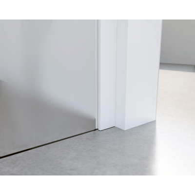 Fortifura Galeria inloopdouche - 50x200cm - mat glas - wandarm - mat wit