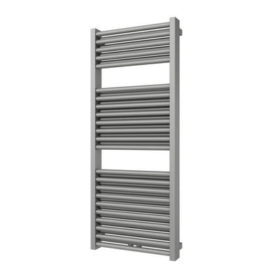 Plieger Imola M designradiator horizontaal met middenaansluiting 1230x500mm 802W parelgrijs (pearl grey)