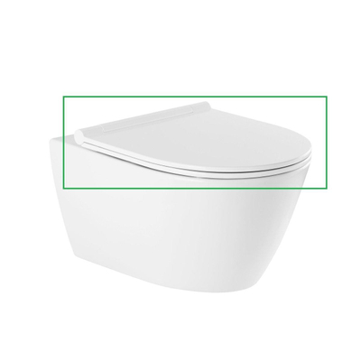 QeramiQ Salina Toiletzitting - 38x46.1x1cm - softclose - quickrelease - wit