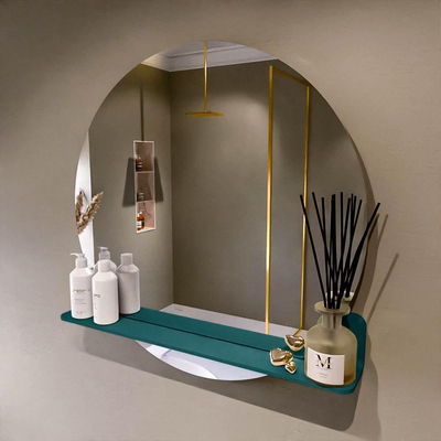 Mondiaz SPOT Badkamerspiegel - rond 80cm - spiegelplanchet - kleur Smag