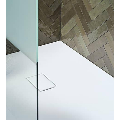 Nemo Spring Icarus douchebak 160x90x4cm zelfdragend afvoer D90 incl sifon effen structuur wit glans