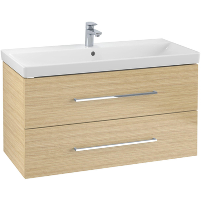 Villeroy & Boch Avento wastafelonderkast 97.6x51.4cm 2 lades Nordic oak