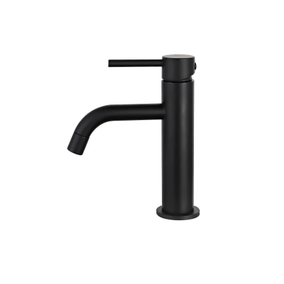 Fortifura Calvi Slim Wastafelkraan - 17.3cm - opbouw - mat zwart SHOWROOMMODEL