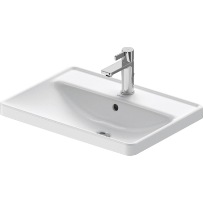 Duravit D-Neo inbouwwastafel 60x44x17cm 1 kraangat rechthoek Keramiek Wit