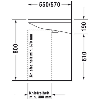 Duravit Durastyle wastafel 65x57cm 0 kraangaten wondergliss wit