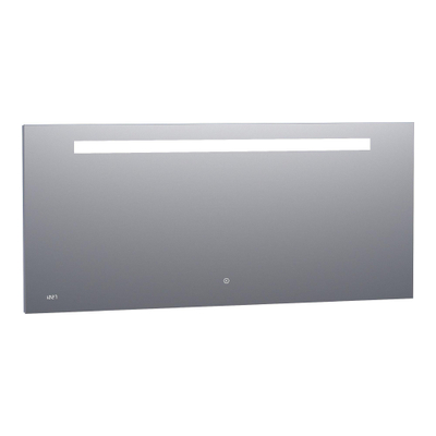 BRAUER Quartz spiegel - 160x70cm - rechthoekig - met klok en directe LED-verlichting met dimfunctie en touch-bediening