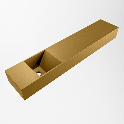 Mondiaz TYNE Fontein - 110x23x12cm - wasbak Links - zonder kraangaten - solid surface - Oro
