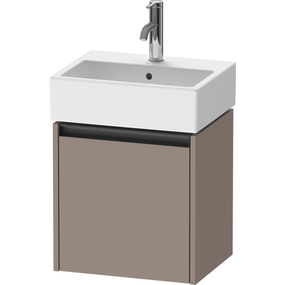 Duravit Ketho 2 wastafelonderbouwkast met 1 deur 43.4x33.8x44cm rechts, met greep antraciet basalt mat