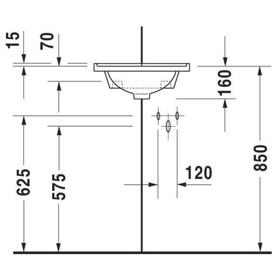 Duravit Starck 3 hoekfontein 44 x 38 cm. wit