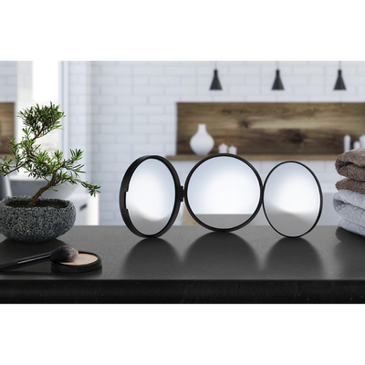 Smedbo Outline Lite Cosmeticaspiegel - 10x10cm - abs Mat Zwart