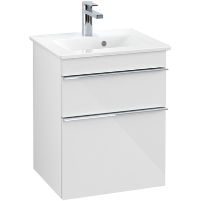 Villeroy & Boch Venticello fonteinonderbouwkast met 2 laden voor fontein 46.6x42.6x59cm glans wit