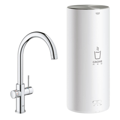 GROHE Red Keukenkraan - hoog - 3 in 1 - c uitloop - l size boiler - chroom