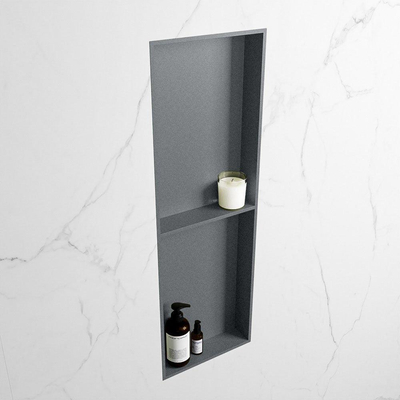 MONDIAZ EASY Nis - 149.5x29.5cm - geschikt voor in- of opbouw - 2 vakken - kleur Plata | Plata