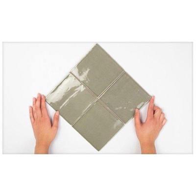 SAMPLE Roca St Tropez Wandtegel 13x13cm 8.5mm witte scherf Verde