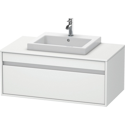 Duravit Ketho Wastafelonderkast 100x55.5x42.6cm 1 lade Standaard greep met softclose spaanplaat wit Mat