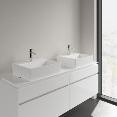 Villeroy & Boch Memento 2.0 Opzet Wastafel - 49.8x42cm - zonder overloop - ceramic+ - stone white