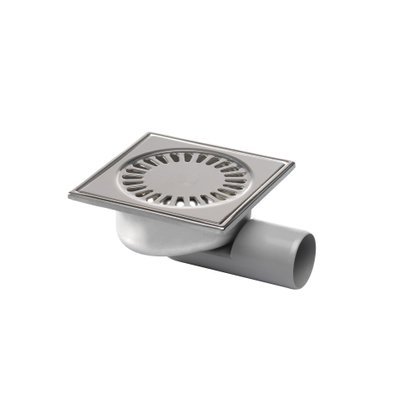 Van den Berg RVS vloerput zij en onderuitlaat 50mm 15x15cm OUTLETSTORE