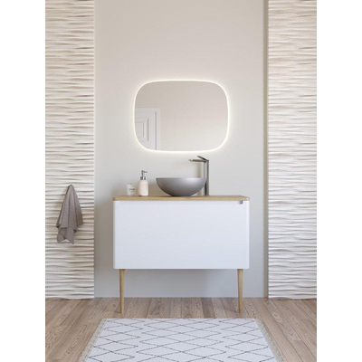 Crosswater Circus Waskom - 40x40x15cm - rond - binnenkant Mat cru - buitenkant Geborsteld RVS