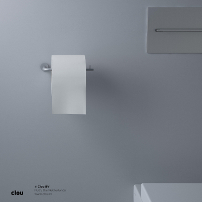 Clou Slim toiletrolhouder 14.6x2.5cm zonder klep rvs geborsteld