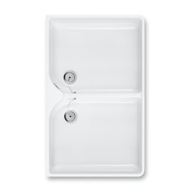 Villeroy & Boch O'novo gootsteen dubbel 80x50cm ceramic+ wit