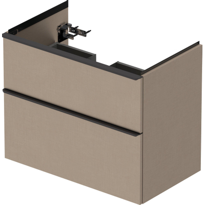 Duravit D-Neo wastafelonderkast 78.4x62.5x45.2cm 2 lades Linnen Mat