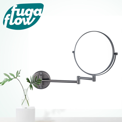 FugaFlow make-up spiegel - 20cm - rond - PVD - geborsteld gunmetal -