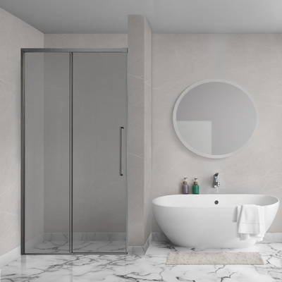 Aqua Vista Lokla Linea nisdeur - 140x200cm - incl. montageset - champagne glas - gunmetal