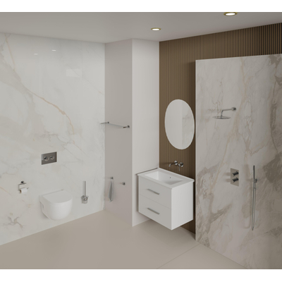 Fortifura Calvi Handdoekhouder - dubbel - rond - chroom OUTLETSTORE