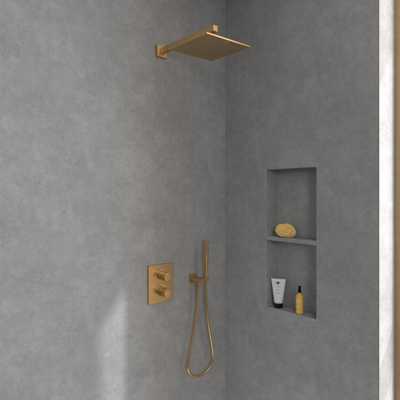 Villeroy & Boch Universal Showers hoofddouche - 25cm - vierkant - Brushed Gold (goud)