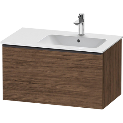 Duravit D-Neo wastafelonderkast 81x44x46.2cm 1 lade Noten (donker) Mat