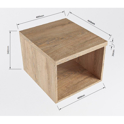 MONDIAZ BUKLA module - 40cm - open - Washed oak